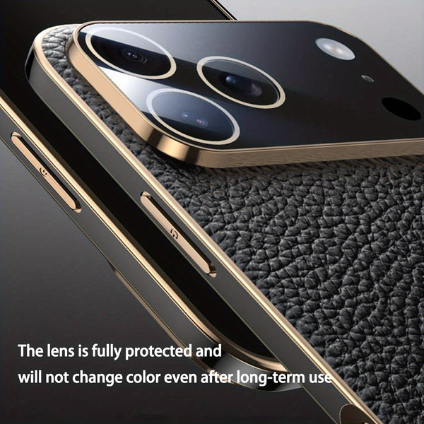 Phone Case - Light Luxury Business Phone Case for Iphone 17Promax Ultra Thin Anti Drop Mens Protective Cover