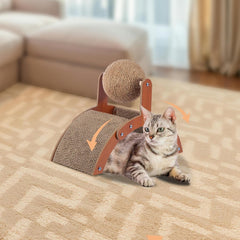 Cat Scratcher with Hanging Toy Sisal Ball Cat Scratching Board Durable Board Pads prevents Furniture Damage