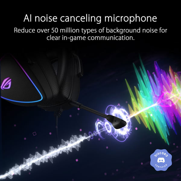 Asus ROG Delta S Wired RGB Gaming Headset with AI Noise Cancelling Mic, 90YH02K0-B2UA00