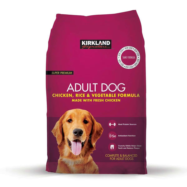 Kirkland Signature Super Premium Adult Complete Dog Food, Chicken, Rice & Vegetable Formula, 12Kg