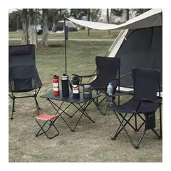 2 X Folding Camping Chair Outdoor Portable Garden Folding Camp Chair with Cup Holder