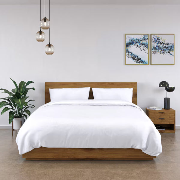 Panda 100% Bamboo White Duvet Cover Set, Double
