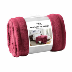 Safdie Faux Rabbit Fur Blanket in 3 Colours, 234 X 249 Cm