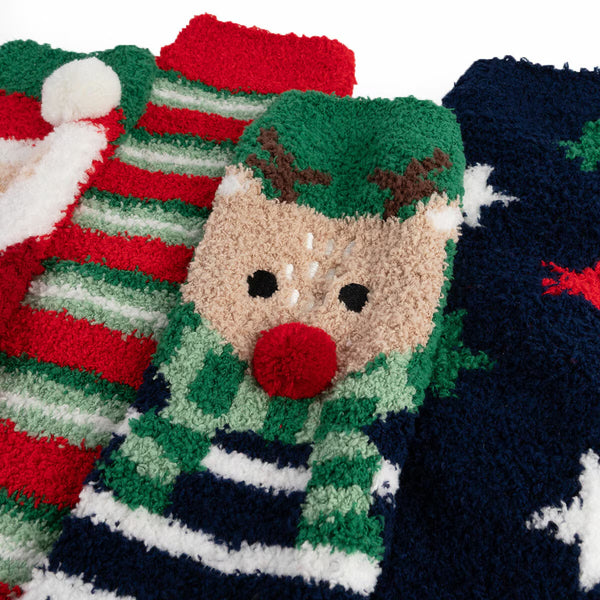 Totes Toastie Kids Socks, 4 Pack in Christmas