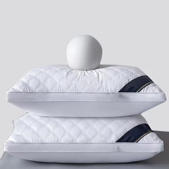 Set of 2 Pillows Designed for Sleep, Neck Support Pillow Cores, Luxurious Sleeping Pillows, Offering Balanced Support Ideal for Side, Back, And Stomach Sleepers. Part of a Hotel Collection, They Come in Vacuum-Sealed Packaging, Perfect for Home And Hotel