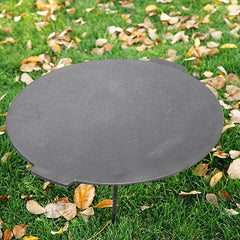 1PC Heavy-duty Cast Iron Tripod Barbecue Tray, Round Barbecue Tray Grill, Multi-functional Cast Iron Tray, Suitable for Various Scenarios Such As Campfires, Picnics and BBQs.