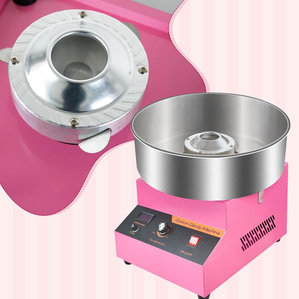 1000W Candy Floss Machine, Cotton Candy Maker, Cotton Candy Machine Commercial with Stainless Steel Bowl, Pink Candy Floss Makers for Kids, Catering Commercial Candy Floss Machine for Kids, Parties