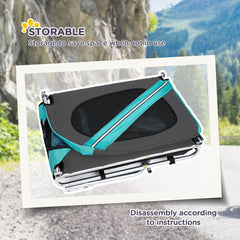 Pawhut Pet Bicycle Trailer Dog Cat Bike Carrier Water Resistant Green Outdoor