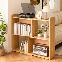 Expandable Desktop Bookcase, Freestanding Multi-layer Bookshelves, Adjustable Width Bookshelf Book Shelf Storage Unit, Multifunctional Storage Rack Book Shelf for Home Office Storage Organization