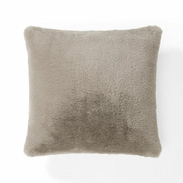 Mon Chateau Tweed Faux Fur Cushion in 3 Designs, 50 X 50 Cm