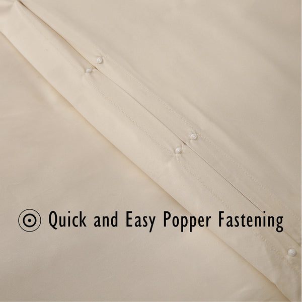 Duvet Cover Set with Matching Pillowcase Microfibre Wrinkle Resistant with Quick Popper Fastening