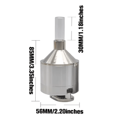 Metal Powder Hand Spice Mill Funnel Food Container Kitchen Tools Herb Grinder Hand Crusher with Glass Snuff Bottle