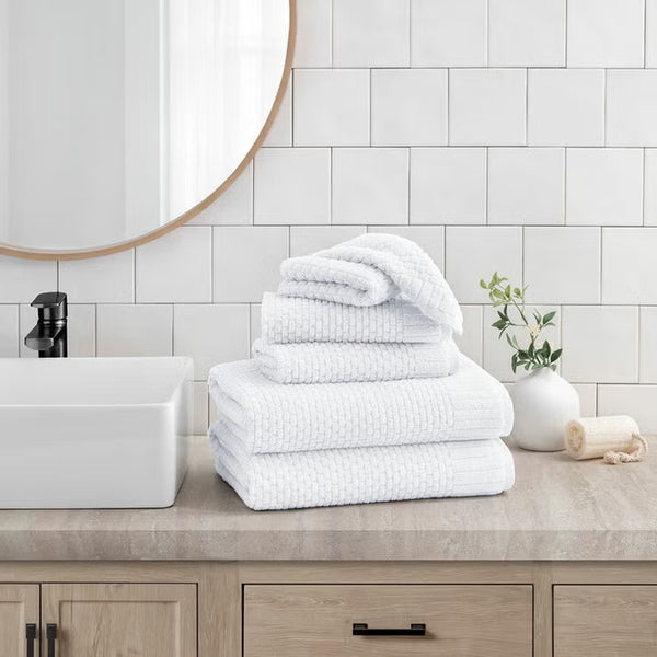 Welhome 100% Cotton Terry Towel 6 Pack, in 2 Colours