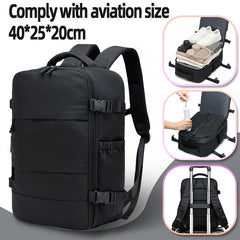 Travel Luggage Vacuum Compression Travel Backpack with Vacuum Pump Combo Set. This vacuum-sealed double-shoulder bag is ideal as luggage for men and women on short business trips, a schoolbag for students, and the top choice for travel outings
