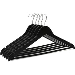 15pc Wooden Hangers, Coat Hangers, 360° Steel Swivel Hook, Trouser Bar, Shoulder Notches, Adult Hangers, Smooth Finish, Strong Hardwood Hangers for Coats, Jackets, Suits, Trousers
