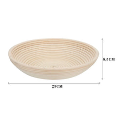 Proofing Basket Round 9.84 Inch, Natural Rattan Bread Proofing Basket with Cloth Liners, Proofing Bread Basket, Bread Making Accessories