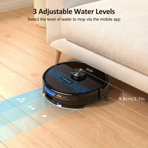 Lubluelu 2025 Latest SL60 Ultra 4500Pa Robot Vacuum And Mop Combination, Automated Vacuum, Self-Recharging, Anti-Siphon, 55Db Quiet Operation, Ultra-Slim Design, 5 Mapping Options, 24 Restricted Areas for Pet Hair on Carpets And Hard Floors