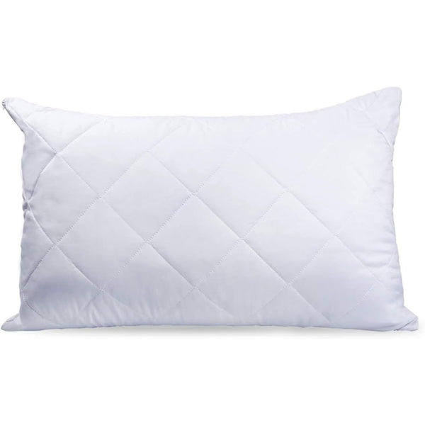 Pillow Protectors 4 Pack Pillow case cover Quilted Zipped Premium Quality 50 x 75cm - White Ultra Luxe Zipped Covers, Quilted Pillow Protectors, Soft & Breathable Microfiber Pillowcase Protectors