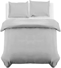 4B Classic Plain Minimal Design Duvet Cover Set – Single Double King Super King Bedding for Home and Guest Rooms
