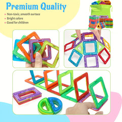 DIY Magnetic Building Blocks, Large STEM Construction Toy Set