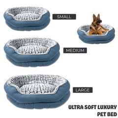 Plush Comfort Dog Bed Mat with Non-Slip Bottom, Multiple Sizes - Polyester Fiber Fill, Rectangle Shape for Small to Large Breeds, Machine Washable Pet Bed with Soft Edging