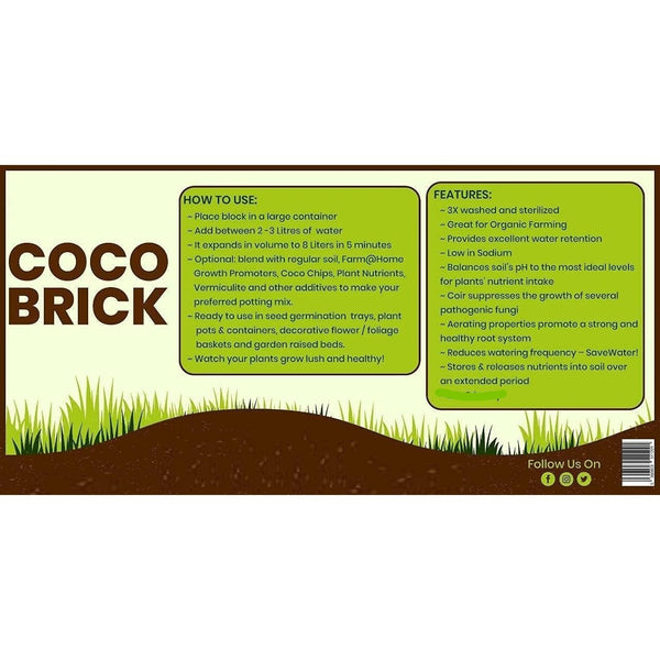 COCO BLOCK 5kg (70L) COCONUT FIBRE REPTILE FRIENDLY PLANTING COCO SOIL PH STABLE GROWING COMPOST HIGH MOISTURE RETENTION HEALTHY AERATION