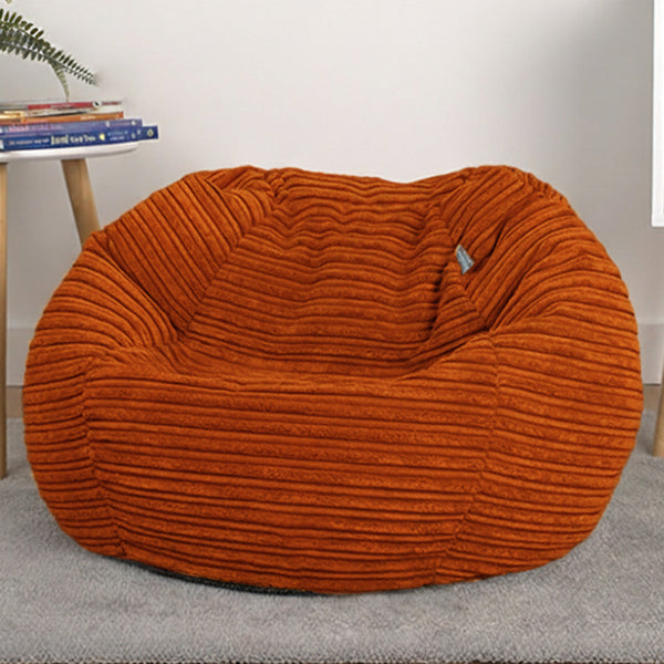 Corduroy Kids Bean Bag Chair with Filling Included - Lightweight Comfortable Beanbag Seat - Machine Washable Childrens Beanbag Furniture for Girls & Boys - 67 x 52cm
