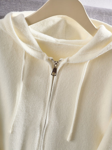 Cardigan Hooded Sweater for Women, Unique Niche Style Top, Gavin