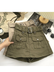 Women's High Waist Cargo Skort with Belt & Built-In Shorts - -Line Mini Skirt, Belted Waistband, Machine Washable Short Length Suitable for,, Casual Attire - Casual Streetwear Outfits