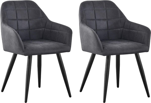 mcc direct 2x Faux Matte Suede Leather Dining Chairs Accent Chairs home & restaurants Adrian