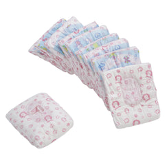 Dog Nappies, 10 PCS Female Pet Dog Cat Nappies Set, Disposable Sanitary Wraps Panties for Dog 0.5 - 32kg, Nappies Super Absorbent, 5 Size Diapers for Urinary Incontinence Dog