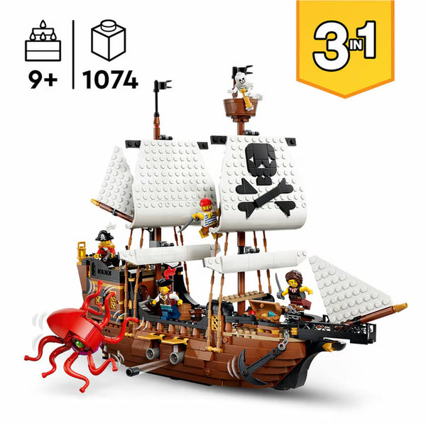 LEGO Creator 3-In-1 Iconic Pirate Ship - Model 31387 (9+ Years)