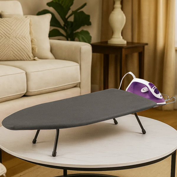 Ironing Board Foldable Mini Ironing Board Tabletop Ironing Board Foldable Portable Design with Built-in Iron Rest, Non-Slip Legs, Lightweight for Small Spaces, Dorms, Apartments