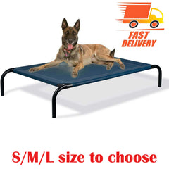 Metal Frame Elevated Dog Bed Portable Raised Pet Cot with Washable Mesh No-Slip Rubber Feet for Indoor & Outdoor Use, Small/Medium/Large to choose