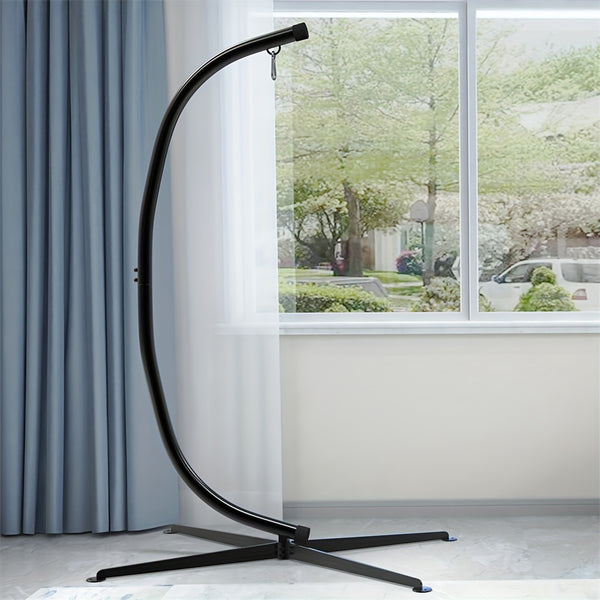Hammock C Stand, Heavy Duty Metal Hammock C-Stand Only Hammock Stand for Hanging Chairs, Swings, Loungers, Indoors Outdoors