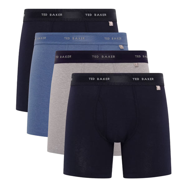 Ted Baker Men'S Boxer Shorts, 4 Pack in Navy