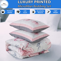 Microfiber Printed Bedding Set | Ultra Soft Duvet Quilt Cover Lightweight & Breathable Fabric | Elegant Patterned Design for Modern Bedrooms | Available in King Size | Machine Washable, Quick Dry & Long Lasting Comfort | LOCAL WAREHOUSE Dispatch | Trusted