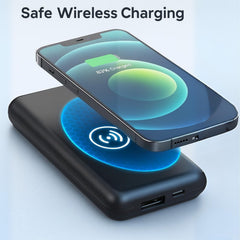 Magnetic Wireless Power Bank Fast Charging – Ultra Slim, with USB-C, Smartphones Battery Pack Compatible with iPhone/Android