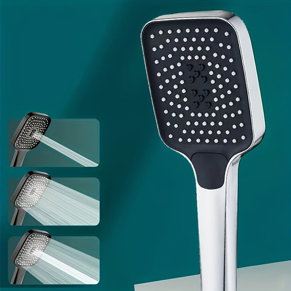 Large area shower spray Silvery head with 3 adjustable modes high-pressure water-saving flow shower faucet
