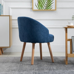 Set of 2 Small Accent Tub Chairs Occasional Lounge Sofa for Living Room Bedroom, Upholstered Fabric with Solid Wood Legs