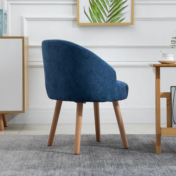Set of 2 Small Accent Occasional Lounge Sofa, Guest Reception Sofa Chair Office Chair, Tub Chairs Upholstered Fabric with Solid Wood Legs