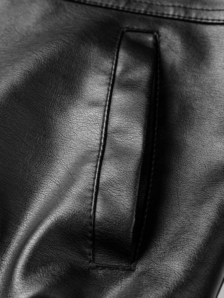 In Stock / Women's PU Jacket Hooded 2-in-1 Look Motorcycle Jacket for Spring and Autumn Wear, Gift, Women's Jacket, Casual Women's Coat, Jacket