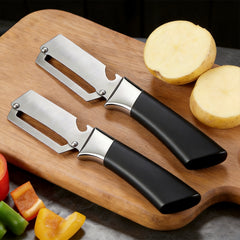 Multifunctional Stainless Steel Peeler/Bottle Opener with 2-In-1 Ergonomic Design, Suitable for Right-Handed Users. an Excellent Tool for Peeling Vegetables And Fruits. A Top Choice for Holiday Gifts
