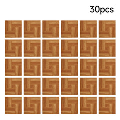 LIVINGANDHOME 30-Pack Self-Adhesive Vinyl Floor Planks Stickers, Wood Effect Flooring Tiles, 12