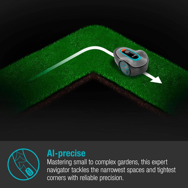 Gardena Robotic Mower SILENO Minimo 250 M²: Intelligent Lawn Mower with Excellent Connectivity, Programmable with the Gardena Bluetooth® App, Version with UK Plug(15201-28)