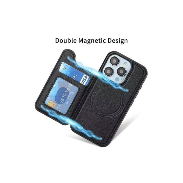 Few Millions Convenience Pro Magnetic Wallet Case - Secure Credit Card Holder, Full-Body Protection & Wireless Charging Support for Apple
