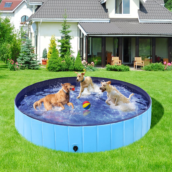 Costoffs Pet Pool Foldable Dog Swimming Pool, Pet Pool Portable Bathing Swimming Tub for Garden/Beach/Yard/Home, L/XL/XXL/XXXL, Blue/Grey/Black/Ocean Blue