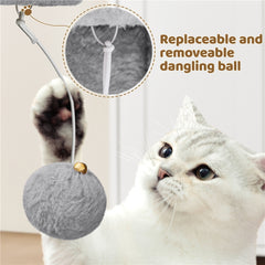 Costoffs 59cm Height Cat Tree, 2-Level Cat Tower Furniture, Climbing Frame with Condo/Plush Perch/Scratch Posts, Cat Climbing Tower for Cats Kittens Pets, Small to Medium-sized Cats, Dark Gray/Light Gray/Black/Pink