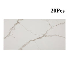 10/20/30/40 Pack Luxury Marble Effect Self-adhesive Floor Tiles 60x30cm, 2mm Thicken Vinyl Flooring Tiles Wall Stickers, Removable PVC Wall Decals, Suitable for Living Room, Bedroom, Kitchen Backsplashes, Bathroom, Office, Background Walls, Easy To Instal
