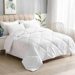 TOG 4.5 | 10.5 | 15 - Ultra Soft Diamond Grid Quilted Comforter - Breathable, Warm for All Seasons | Hotel-Style Design | Multiple Sizes Available (Single, Double, King, Super King) Vacuum Packaging